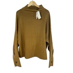 Vince Wool Cashmere Turtle / Mock Neck Sweater Brown / Tan Color XXXL NWT $395